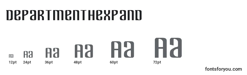 Departmenthexpand Font Sizes