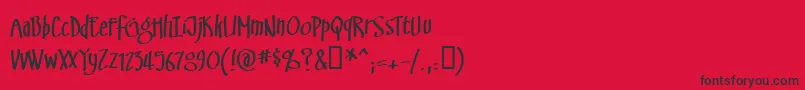 SwingsetBb Font – Black Fonts on Red Background