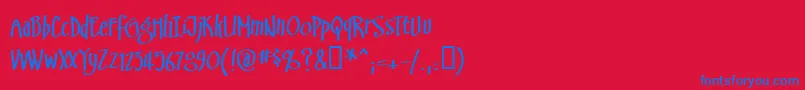 SwingsetBb Font – Blue Fonts on Red Background