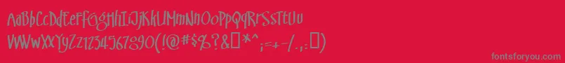 SwingsetBb-Schriftart – Graue Schriften auf rotem Hintergrund