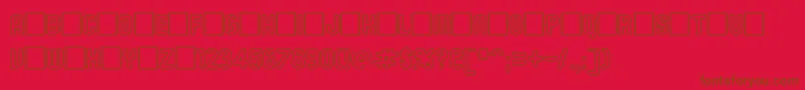 Roninset6 Font – Brown Fonts on Red Background