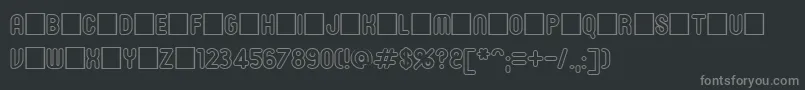 フォントRoninset6 – 黒い背景に灰色の文字