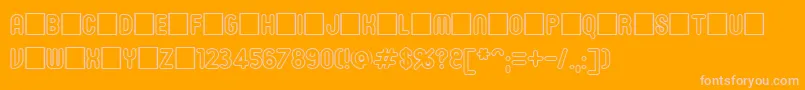 Roninset6 Font – Pink Fonts on Orange Background