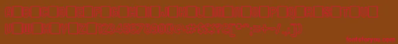 Roninset6 Font – Red Fonts on Brown Background