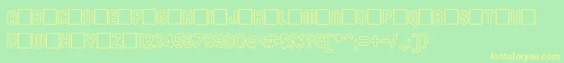 Roninset6 Font – Yellow Fonts on Green Background