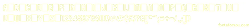 Roninset6 Font – Yellow Fonts on White Background