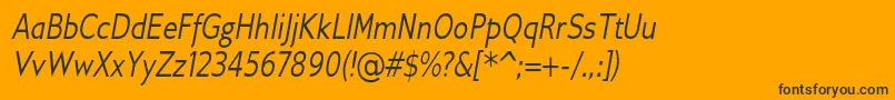 GilliusadfConditalic Font – Black Fonts on Orange Background