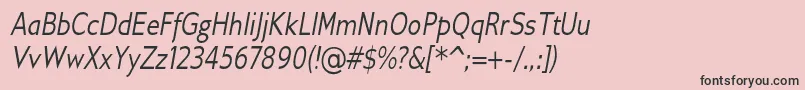 GilliusadfConditalic Font – Black Fonts on Pink Background