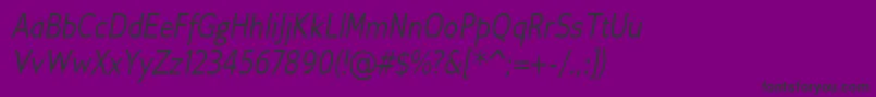 GilliusadfConditalic Font – Black Fonts on Purple Background