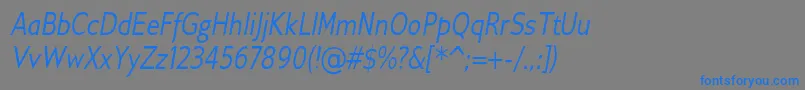 GilliusadfConditalic Font – Blue Fonts on Gray Background