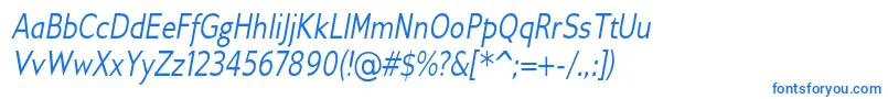 GilliusadfConditalic Font – Blue Fonts on White Background