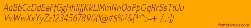 GilliusadfConditalic Font – Brown Fonts on Orange Background