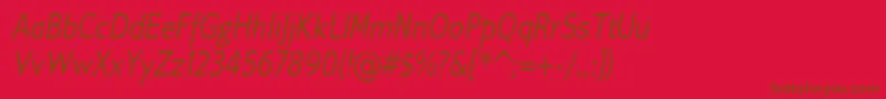 GilliusadfConditalic Font – Brown Fonts on Red Background