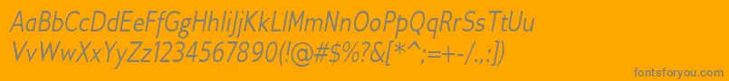 GilliusadfConditalic Font – Gray Fonts on Orange Background
