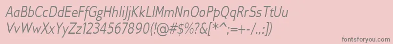 GilliusadfConditalic Font – Gray Fonts on Pink Background