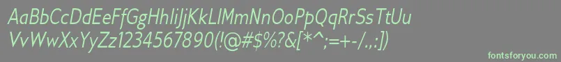 GilliusadfConditalic Font – Green Fonts on Gray Background