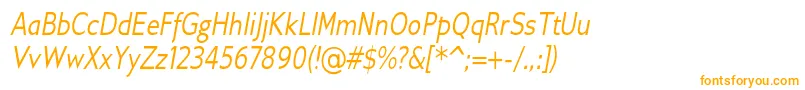 GilliusadfConditalic Font – Orange Fonts on White Background