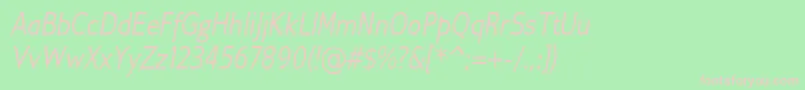 GilliusadfConditalic Font – Pink Fonts on Green Background