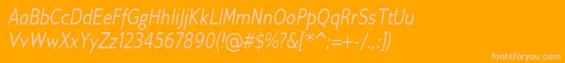 GilliusadfConditalic Font – Pink Fonts on Orange Background