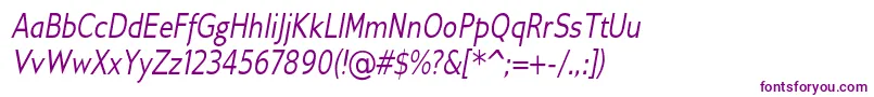 GilliusadfConditalic Font – Purple Fonts on White Background