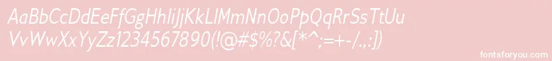 GilliusadfConditalic Font – White Fonts on Pink Background