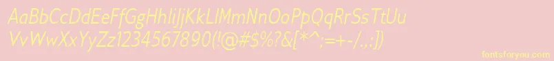 GilliusadfConditalic Font – Yellow Fonts on Pink Background