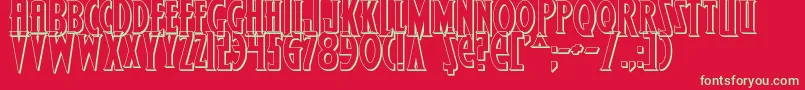 Подробнее о шрифте Wolf4bs Шрифт Wolf4bs – зелёные шрифты на красном фоне
