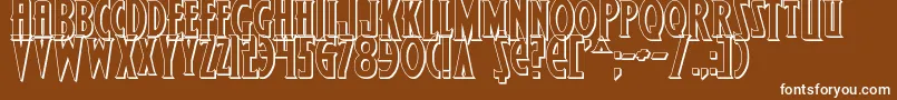 Czcionka Wolf4bs – białe czcionki na brązowym tle