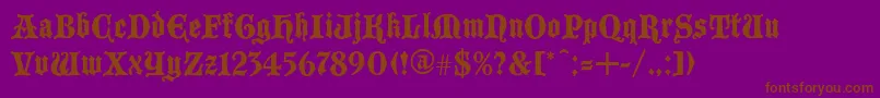 Blackwoodcastle Font – Brown Fonts on Purple Background