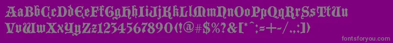 Blackwoodcastle Font – Gray Fonts on Purple Background