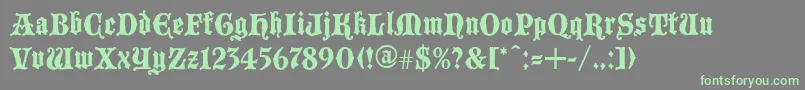 Blackwoodcastle Font – Green Fonts on Gray Background