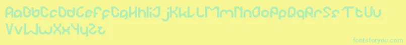 RoboCop Font – Green Fonts on Yellow Background