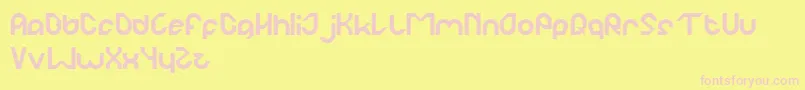RoboCop Font – Pink Fonts on Yellow Background