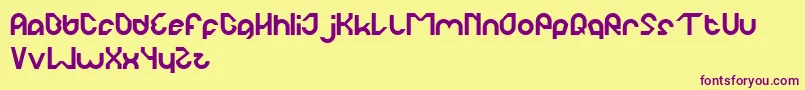 RoboCop Font – Purple Fonts on Yellow Background