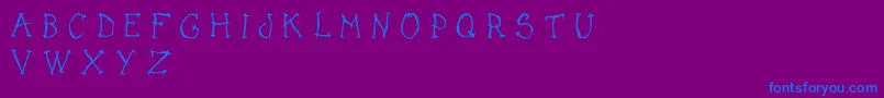 DarkPlaceDemo Font – Blue Fonts on Purple Background