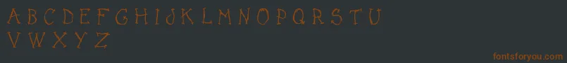 DarkPlaceDemo-Schriftart – Braune Schriften auf schwarzem Hintergrund