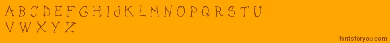 DarkPlaceDemo Font – Brown Fonts on Orange Background