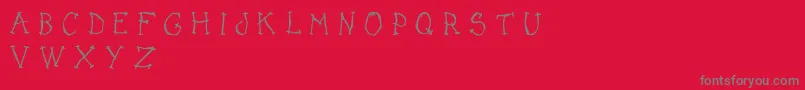 DarkPlaceDemo Font – Gray Fonts on Red Background