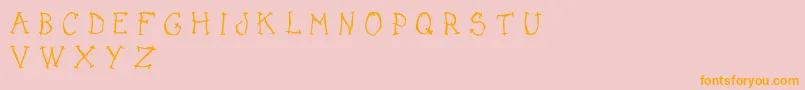 Шрифт DarkPlaceDemo – оранжевые шрифты на розовом фоне