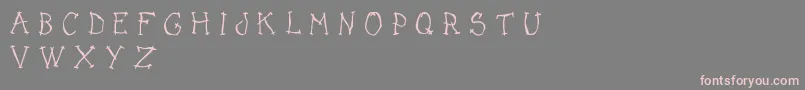 Fonte DarkPlaceDemo – fontes rosa em um fundo cinza