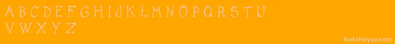 Шрифт DarkPlaceDemo – розовые шрифты на оранжевом фоне