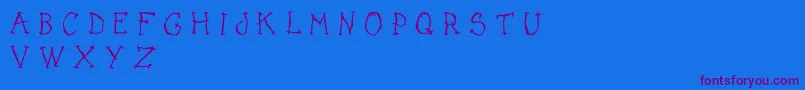 fuente DarkPlaceDemo – Fuentes Moradas Sobre Fondo Azul