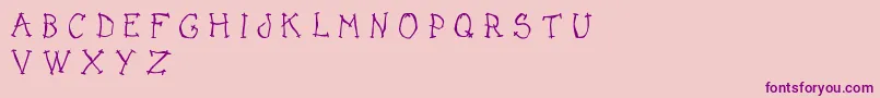 fuente DarkPlaceDemo – Fuentes Moradas Sobre Fondo Rosa