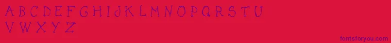 DarkPlaceDemo Font – Purple Fonts on Red Background