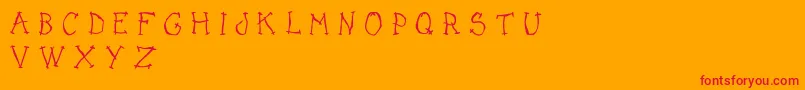 Шрифт DarkPlaceDemo – красные шрифты на оранжевом фоне