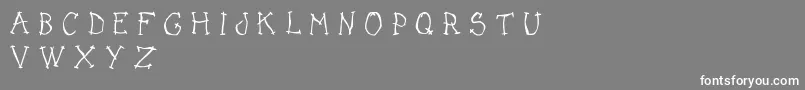 フォントDarkPlaceDemo – 灰色の背景に白い文字