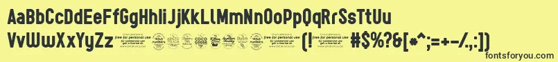 Sugotrial Font – Black Fonts on Yellow Background