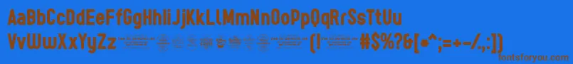 Sugotrial Font – Brown Fonts on Blue Background