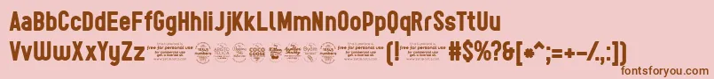 Sugotrial Font – Brown Fonts on Pink Background