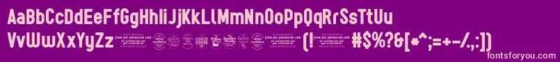 Sugotrial Font – Pink Fonts on Purple Background